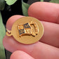 Vintage Gold Filled Enamel National Secretaries Association NSA Disc Charm Pendant