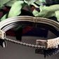 Vintage Pot Metal Rhinestone Hinged Bangle