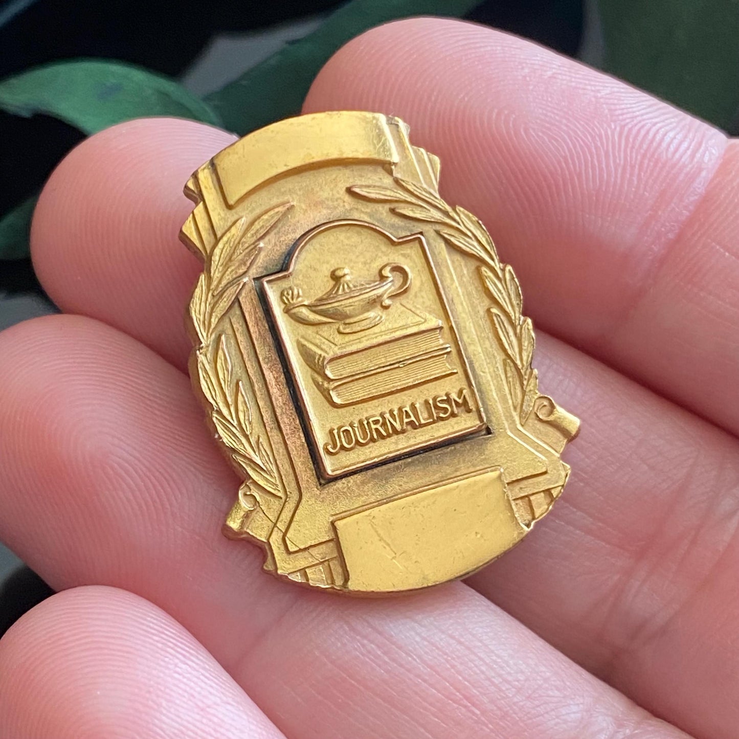 Vintage Gold Filled Journalism Pin Brooch