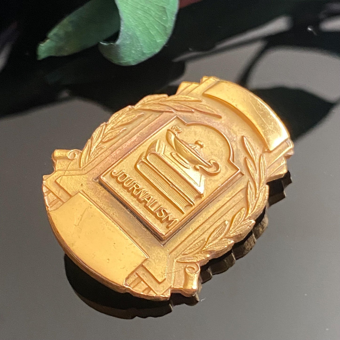 Vintage Gold Filled Journalism Pin Brooch