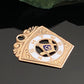 Antique 10k Gold Enamel Masonic Fob Charm Pendant