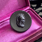 Antique Jet Glass Greco-Roman Soldier Button