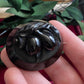 Antique Victorian Whitby Jet Fruit Branch Oval Brooch