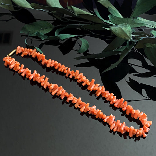 Antique Victorian Branch Coral Necklace