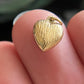 Antique Vintage Tiny Textured Gold Filled Puffy Heart Charm Pendant