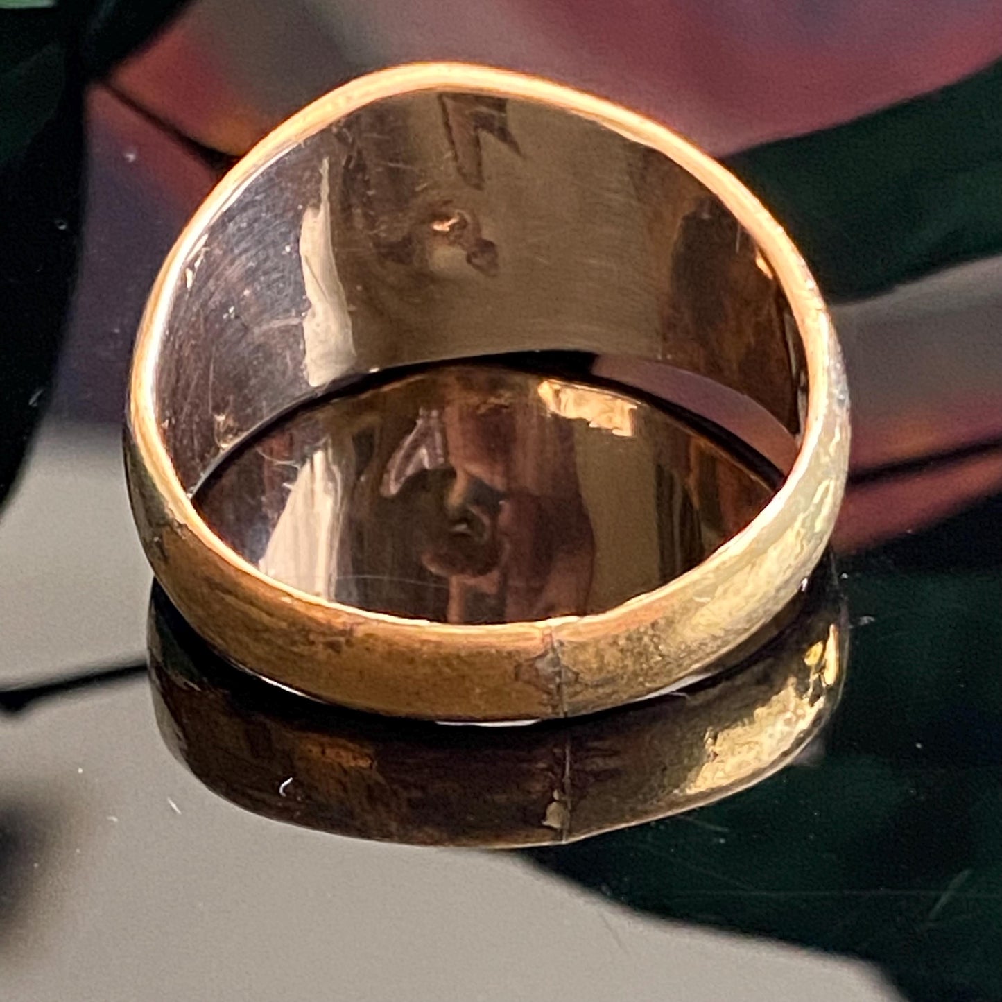 Antique Rolled Gold Allsopp Bros Enamel Independent Order of Foresters Signet Ring Size 9