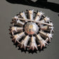 Antique Georgian Black Dot Paste Silver Brooch