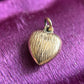 Antique Vintage Tiny Textured Gold Filled Puffy Heart Charm Pendant