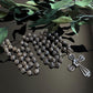 Antique Vintage Sterling Silver Filigree Bead Cross Rosary