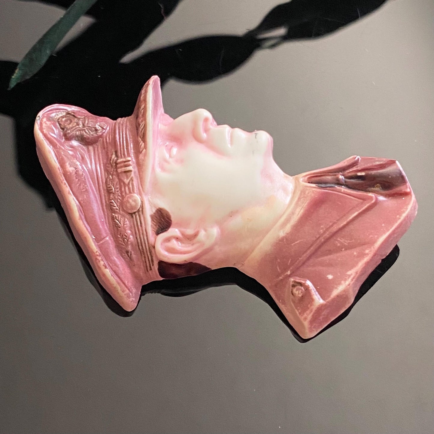 Vintage WWII General Douglas MacArthur Celluloid Pin Brooch