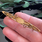 Antique Gold Filled Leaf Foliage Blank Monogram Navette Bar Pin