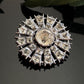 Antique Georgian Black Dot Paste Silver Brooch