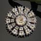 Antique Georgian Black Dot Paste Silver Brooch