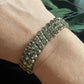 Vintage Hong Kong Metal Rhinestone Expansion Bracelet