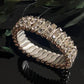 Vintage Hong Kong Metal Rhinestone Expansion Bracelet