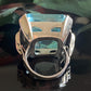 Vintage Sterling Silver Large Square Cut Aqua Glass Cocktail Ring Size 4.5