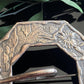 Antique Asian Village Landscape Cherry Blossom Sash Pin Buckle Brooch