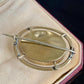 Antique Victorian Hairwork Glass Locket Brooch