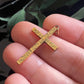 Antique Vintage Etched Gold Filled Cross Pendant
