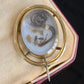 Antique Victorian Hairwork Glass Locket Brooch