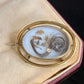 Antique Victorian Hairwork Glass Locket Brooch