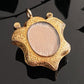 Antique 9k Gold Garnet Engraved Shield Locket With Blonde Hair