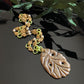 Antique Vintage Art Deco Faux Jade & Glass Pearl Filigree Necklace