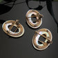 Antique Mother of Pearl Buckle Pin Brooch Set