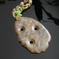 Antique Vintage Art Deco Faux Jade & Glass Pearl Filigree Necklace