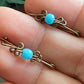 Antique Vintage Turquoise Glass Bead Gold Filled Baby Pin Set