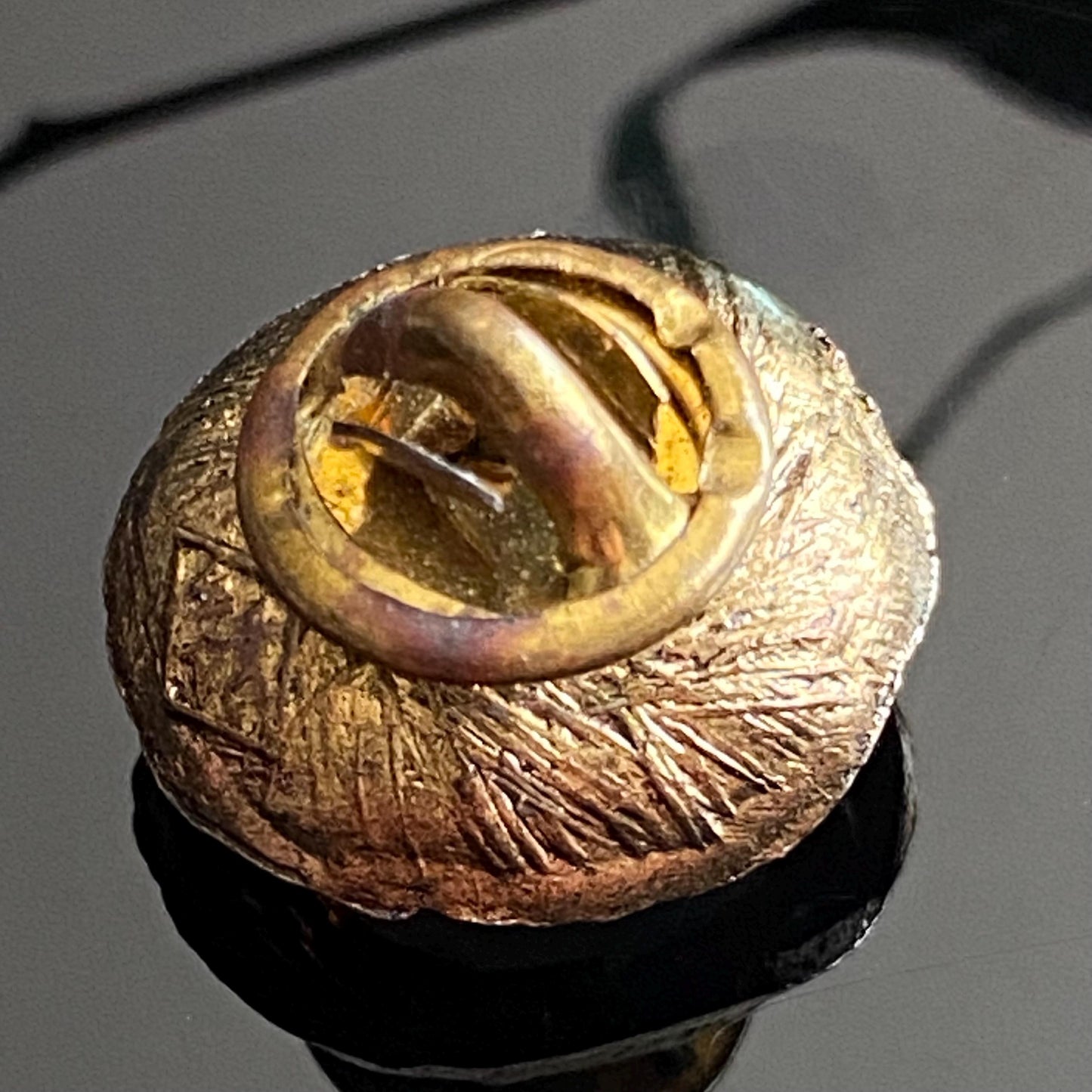 Vintage Foiled Opalite Glass Tie Tack