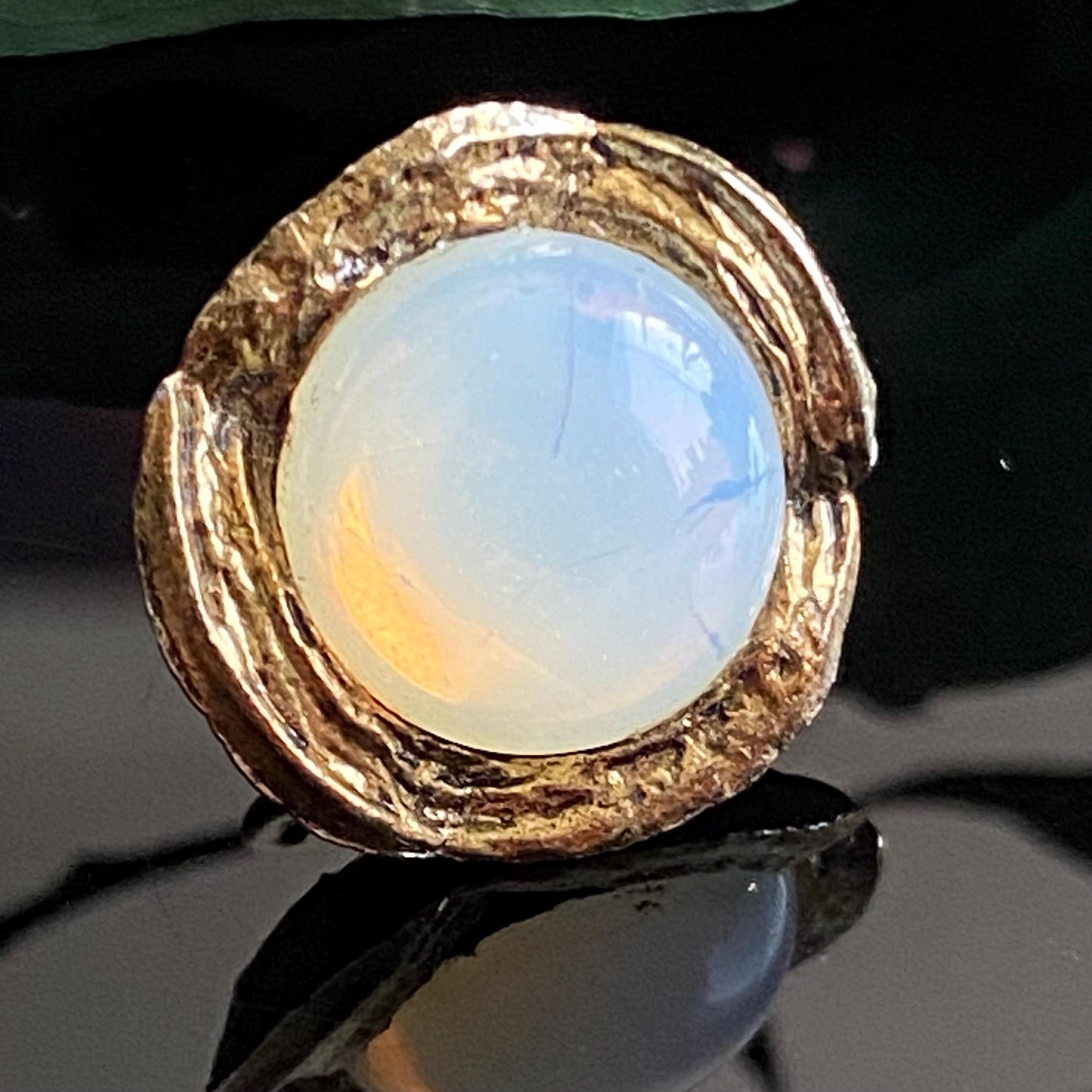 Vintage Foiled Opalite Glass Tie Tack