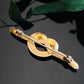 Vintage Goody Knot Rhinestone Bar Pin Brooch