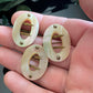 Antique Mother of Pearl Buckle Pin Brooch Set