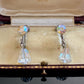 Vintage Aurora Borealis AB Crystal Drop Screw Back Earrings
