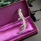Antique 925 Sterling Silver Perched Bird Brooch