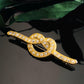 Vintage Goody Knot Rhinestone Bar Pin Brooch