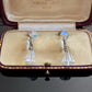 Vintage Aurora Borealis AB Crystal Drop Screw Back Earrings