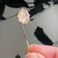 Antique Vintage Gold Filled Reverse Intaglio Virgin Mary Stickpin