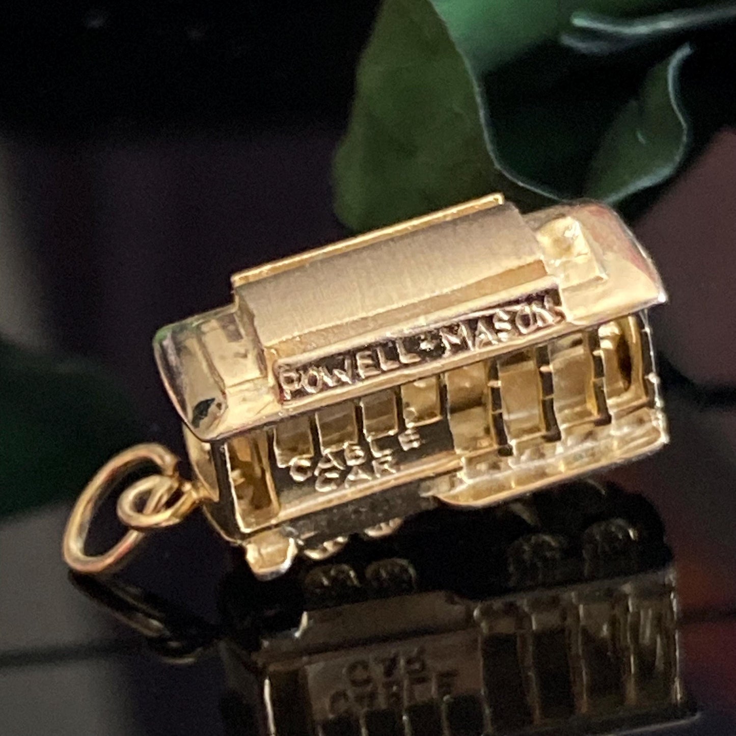 Vintage Gold Plated Articulated San Francisco Powell-Mason Cable Car Trolley Charm Pendant