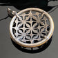 Antique Sterling Silver Blue Enamel Round Paste Cluster Pendant