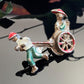 Antique Enamel Chinese Rickshaw Art Deco Pin Brooch