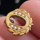 Tiny Vintage Gold Filled Seed Pearl Wreath Pin