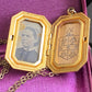 Antique Victorian Gold Plated Octagonal Rectangular Locket