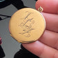 Vintage Large Round Gold Filled "LBZ" Initials Monogram Locket