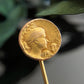 Antique Gold Filled Art Nouveau Lady With Lambs Stickpin