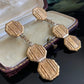 Vintage Art Deco Octagonal Drop Screwback Earrings