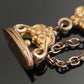 Antique Gold Filled Bates & Bacon Monogram Wax Seal Fob Vest Clip Watch Chain