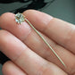 Antique Round Prong Set White Sapphire Stickpin