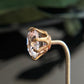 Antique Round Prong Set White Sapphire Stickpin